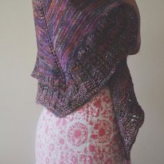 Amelie Shawl in purple and pink shades Large size  by AlmaBoheme Bohemian Hand Knitted Purple Shawl, Purple Bohemian Shawl For Fall, Bohemian Purple Shawl For Fall, Spring Knitted Shawl, Spring Months, Knit Wrap, Lace Border, White Dress Summer, White Summer