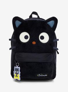 Chococat Fuzzy Glow-In-The-Dark Backpack, Emo Backpacks For School, Domo Backpack, Stuffed Animal Accessories, Cool Backpacks For School, Cute School Backpacks, Decorated Backpack, Matching Backpacks, Sanrio Backpack, Pastel Backpack