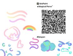 the qr code has been changed to include an image of rainbows and clouds