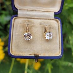 A Gorgeous late 19th century 18 Carat Gold and Rock Crystal earrings. The stones in a beautiful crown style setting. Possibly French origin.  Total drop 13mm. Width 8mm. Unmarked, tested positive for 18 Carat Gold.  The earrings with a hooks at the bottom for drops, drops not included. Very good condition and ready to wear.  Please notice the jewelry box on photos for display purpose only. The earrings will come in a brand new gift box. Thank you. Vintage White Diamond Earrings For Formal Occasions, Classic Formal Earrings With Rose Cut Diamonds, Victorian Rose Cut Diamond Earrings For Formal Occasions, Classic Wedding Diamond Earrings With Screw Back, Victorian Screw Back Earrings For Formal Occasions, Victorian Screw Back Wedding Earrings, Victorian Screw Back Earrings For Wedding, Vintage Rose Cut Diamond Earrings For Formal Occasions, Victorian Wedding Earrings With Screw Back