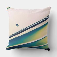 Boat Abstract in Blue  Outdoor Pillow