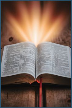 An open book with illuminated glowing pages. Empowering Bible Verses, Inspiring Verses, Inspiring Bible Verses, Messages Of Hope, Parables Of Jesus, Love Dive, Verses About Love, Unwavering Faith, Powerful Scriptures