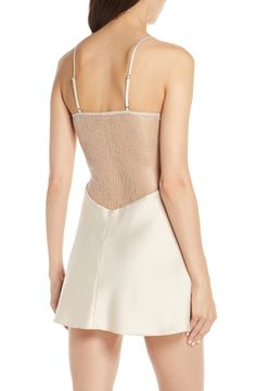 Flora Nikrooz Showstopper Chemise | Nordstrom Lace Dresses With Built-in Bra And Fitted Bodice, Sleeveless Coquette Dress With Built-in Bra, Lace Slip Dress With Built-in Bra For Daywear, Lace Dresses With Delicate Straps For Night Out, Night Out Lace Slip Dress With Lace Bodice, Fitted Lace Camisole With Built-in Bra, Spaghetti Strap Slip Dress With Delicate Lace, Coquette Sleeveless Lace Dress, Fitted Lace Dress With Built-in Bra