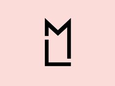 the letter m is made up of black lines and letters that are separated into one