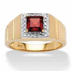 ❤ Welcome to Wedding Jewellry Shop ❤ Mens Moissanite Ring, Men Red Garnet Hand Made Wedding Ring, Male Vintage Engagement Ring, 925 Silver & Solid Gold Art Deco Promise Men Ring ◆Features: 💎 MAIN STONE INFORMATION: →Stone:- Garnet →Number of stones:- 01 →Stone shape:- Princess Cut →Stone Grade:- AAA →Stone Color:- Red →Setting:- Prong →Stone weight:- 0.50 carat* 💎 SIDE STONE INFORMATION: →Stone:- Moissanite →Number of stones:- 20 →Stone shape:- Excellent Round Cut →Stone clarity:- VVS1 →Stone Ring Party Jewelry, Bulk Buying, Jewelry Manufacturer, Yellow Diamonds, Gold Color Ring, Diamond Accent Ring, Zircon Ring, Sterling Silver Mens, Men's Jewelry Rings