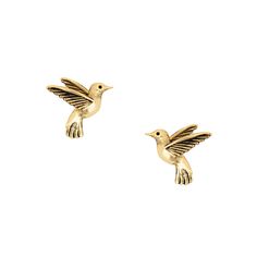 Little Rooms Hummingbird Stud Earrings Bird Ears, Hummingbird Jewelry, Hummingbird Earrings, Earrings Butterfly, Studs Gold, Humming Bird, Zodiac Gifts, Celestial Jewelry, Bird Jewelry