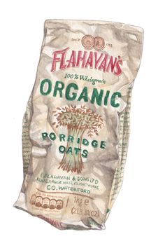 a bag of organic porridge oats