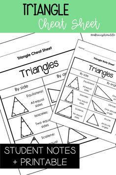 triangles and triangles worksheet with the text triangle chart sheet