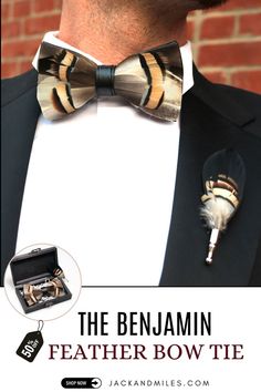 The Benjamin Feather Bow Tie