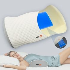 back relief lumbar pillow length, width and height are 18"*11.8"*3.15", can provide effective support for weight in 230 pounds of body weight, after adding the gel pack support height is increased to 3.5", and the softness is reduced, can provide stronger support. You can put the gel lumbar support pillow anywhere you need it,18" length can meet the length of most seats, lumbar pillow special pockets to ensure that the gel pack will not slide, so whether you are using it in bed or on the seat, c Pillow For Bed, Lumbar Support Pillow, Back Relief, Middle Back Pain, Back Support Pillow, Gel Pack, Relieve Back Pain, Bed Back, Sleep Pillow