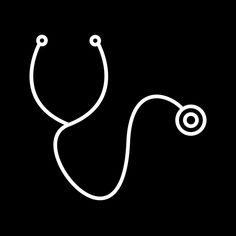 a white stethoscope on a black background