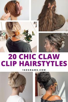 Save this pin for a stunning collection of effortlessly chic claw clip hairstyles suitable for any occasion. Elevate your look with these trendy styles that are sure to turn heads! Tap to discover your new go-to hairstyle! #ClawClipHairstyles #FashionInspo #HairTrends Jaw Clip Hairstyles, Jaw Clip, Half Ponytail, Sleek Updo