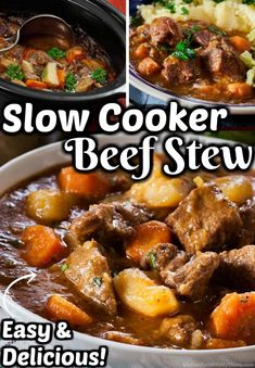 slow cooker beef stew is an easy and delicious meal