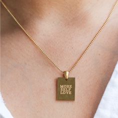 Www.Cdthelabel.Com Follow Us On Instagram @Shopcdthelabel Hypoallergenic, Sweat/Water Proof, Tarnish Free 18k Gold Plated More Self Love, Love Tag, Love Pendant, Water Proof, Womens Jewelry Necklace, Self Love, 18k Gold, Gold Plate, Jewelry Necklaces