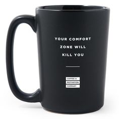 a black coffee mug with the words no one cares work harder on it's side