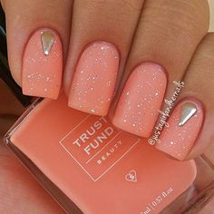 Peach Nails, Coral Nails, Nail Art Designs Summer, Spring Nail Colors, Trust Fund, Nail Styles, Creative Nails