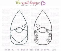 the sweetdesysy's shoppe line is shown in two different designs