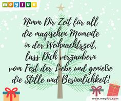 a christmas tree with presents under it and the words merry written in german on top