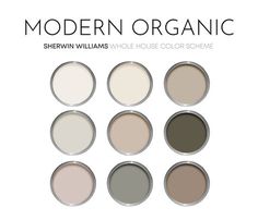 the color scheme for modern organic shewin williams's whole house color scheme is shown