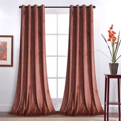 PRICES MAY VARY. 100% Polyester Material: 100% Polyester，WELL MADE: Sold as two panels， Panels are sold in pairs and each measures 52" W x 96" L Super soft velvet curtains fabric, offering a classic look, coordinates with any room setting. Block a portion of light and heat, but allow for some natural light to come through. Easy Care: machine washable, gentle cycle, tumble dry low, cool ironing as needed. Please attentMachine wash cold, Mesh bag, similar colors, gentle cycle, non-chlorine bleach. Curtains For Drawing Room, Room Divider Curtains, Room Divider Curtain, Green Curtains, Dusty Rose Color, Velvet Curtains, Vertical Blinds, Grommet Curtains, Drawing Room