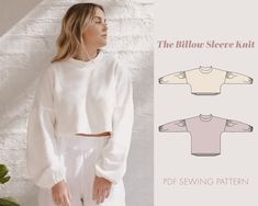 the balloon sleeve knit top sewing pattern