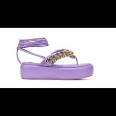 Lavender Pu Toe Lace Thong Sandals True To Size Trendy Purple Sandals For Summer, Purple Platform Sandals For Beach, Purple Platform Sandals For The Beach, Lavender Open Toe Sandals For Spring, Lavender Round Toe Sandals For Beach, Lavender Open Toe Sandals For Beach, Lavender Round Toe Beach Sandals, Lavender Sandals For Summer Beach, Lavender Open Toe Sandals For Summer