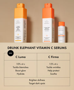 Give your skin what it wants with Drunk Elephant. School Clothes, Phone Stuff, Drunk Elephant, Vitamin C Serum, Clothes Ideas, Animals Images, Skincare Routine, Vitamin C