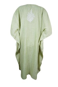 Women Mint green Cotton Embroidered Leisure Wear, Short Kimono Caftan Dresses L-2X, Indulge in the luxurious comfort and style of our Women Mint Green Embroidered Leisure Wear. Crafted from soft, soft cotton, this Short Kimono Caftan Dress exudes elegance and sophistication. The delicate embroidery adds a touch of artistic flair, making it perfect for any occasion. This kaftan is crafted from breathable cotton, ensuring comfort for extended wear. The use of cotton makes it an ideal choice for le Green Chikankari Embroidery Kaftan For Spring, Beach Green Kaftan With Floral Embroidery, Bohemian Green Kaftan With Chikankari Embroidery, Green Chikankari Embroidered Tunic For Summer, Green Kaftan, Caftan Dresses, Oversized Tunic Dress, Tunic Dresses, Oversized Tunic