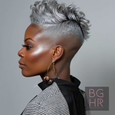 Rock Your Style with Bold Colored Pixie Cuts – Find Your Shade! – Black Girls Hair Rocks Wavy Undercut, Pixy Cut, Afro Mohawk, Pixie Cuts For Black Women, Colored Pixie, Pixie Cut Shaved Sides, Low Haircuts, Dark Skin Blonde Hair