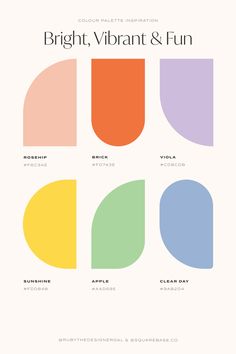 Vibrant, Bright and Fun Colour Palette for your Brand or Squarespace Website Hex Palette Colour, Interior Decor Color Palette, Youthful Colour Palette, Worship Team Color Coordination, Bright Color Palette Branding, Colorful Palette Color, 6 Colors Palette, Passion Color Palette, Bright Modern Color Palette