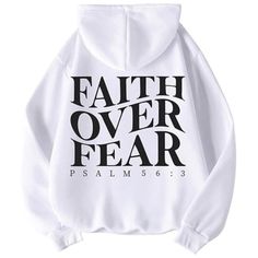 Available In Unisex Xs, S, M, L, Xl, And Xxl. Just Place An Order And Message Your Size After! Faith Over Fear Hoodie, Christian Religious Saying Pullover Sweatshirts Embrace Your Feline Obsession With Our ""Faith Over Fear"" Hoodie! Crafted From Soft And Comfortable Fabric, This Sweatshirt Is Perfect For Those Cozy Nights In Or Running Errands Around Town. Featuring A Roomy Front Kangaroo Pocket And Adjustable Drawstring Hood, You’ll Stay Stylish And Warm While Celebrating Your Love For Cats! Material: 100% Cotton Made To Order With High-Quality Print. Christian Hoodies, Faith Over Fear, Oversized Sweatshirt, Pullover Sweatshirts, Long Sleeve Tops, Long Sleeve, Design