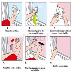 instructions on how to clean windows