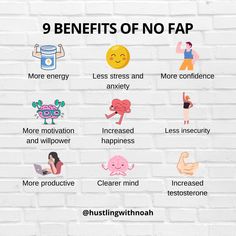 The 9 main benefits you get from undertaking no fap/semen retention. Nofap Benefits Timeline, Benefits Of Nofap, Health Benefits Of Being Vegetarian, Benefits Of Fasting 16/8, Testosterone Replacement Therapy, Benefits Of