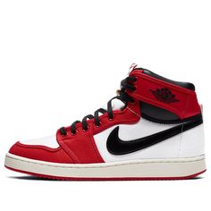 The Air Jordan 1 KO “Chicago” is mostly made out of canvas with the colour of white and red. To add a bit of contrast and pay contribute to the original AJ1, the black profile swoosh and red ankle high collar complete the look with smooth leather.  SKU: DA9089-100 Release Date:  May 21, 2021 Color: White/Black/University Red Air Jordan 1 Ko, Air Jordan 1 Chicago, Jordan Model, Adidas Yeezy Boost 350, Jordan 1 High, Air Jordan 1 Mid, Air Jordan 1 Retro, Jordan 1 Mid, Jordan 1 Retro High