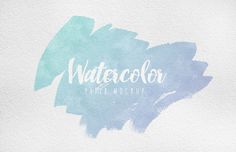 the watercolor paint is blue and green