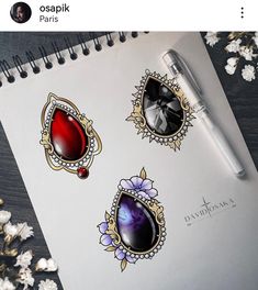 Neo Trad Flash, Trad Flash, Crystal Drawing, Drawing Decor, Jewelry Sketch