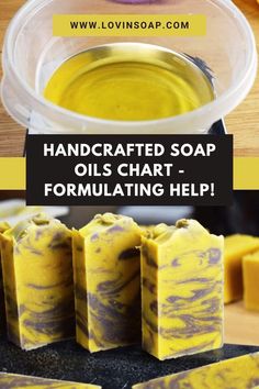 handcrafted soap oils chart with text overlay that reads, how to use it