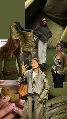 gucci, fall 2024, FW2425, FW25, FW24, back to school, back to the office, green olive, vert olive, color to wear, trends, fashion, what to wear this fall Makeup Aesthetics, Office Green, Olive Clothing, 2025 Trends, 2024 Color, Green Olive, Olive Color, Outfit Inspo Fall, Clothing Inspiration