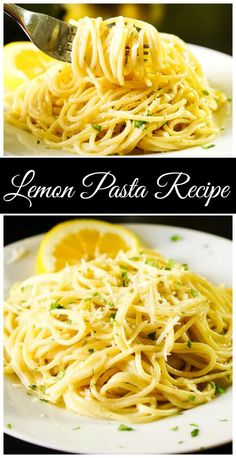 lemon pasta recipe with parmesan cheese and fresh herbs