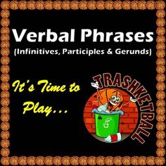 a sign that says,'it's time to play verbbal phrases '