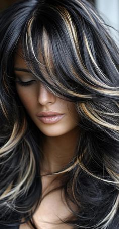 Dark Brown Hair With Bleach Highlights, Balayage Money Pieces, Peek A Boo Highlights, Money Pieces, Platinum Highlights, Face Nails, Blonde Highlights On Dark Hair, Women Haircuts