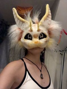 Owl Therian Mask, Moth Therian, Therian Mask Idea, Mask Ideas Therian, Felt Animal Masks Diy, Cat Mask Ideas, Moth Mask, Therian Mask Ideas