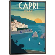 an image of a poster with the words capri italy