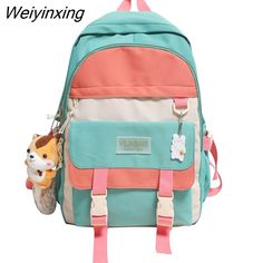 Shipping: Worldwide Express Shipping AvailableDelivery time: 🚚7-15Days Fast ShippingReturns: Fast refund,💯100% Money Back Guarantee.Brand Name: rentengerOrigin: Mainland ChinaCN: HebeiMain Material: nylonLining Material: PolyesterBackpacks Type: SoftbackInterior: Cell Phone PocketInterior: Computer InterlayerHandle/Strap Type: Soft HandleExterior: Flap PocketDecoration: AppliquesDecoration: LetterDecoration: LOCKClosure Type: zipperTechnics: JacquardCapacity: 20-35 LitreItem Type: BackpacksPla Cool School Bags, Cute School Bags, School Bag College, Women Backpack Fashion, Kawaii Backpack, Backpack Fashion, Trendy Girl, College Backpack, School Bags For Girls