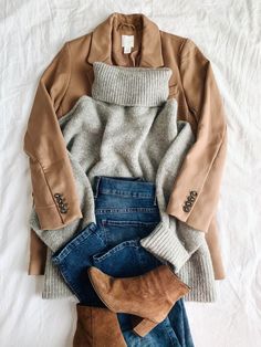 Layers Outfits, Outfits Neutral, Sweater Jeans, Layering Outfits, Fall Winter Outfits, Outfits Casuales, Look Fashion