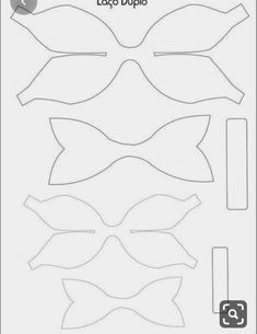 the cut out pattern for a bow tie