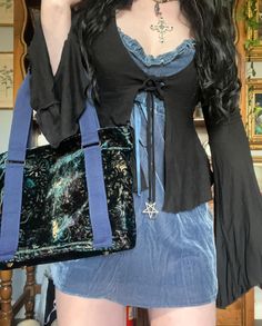 Cosmic Goth Outfits, Whimsie Goth, Whimsi Gothic Outfits, Whimsigoth Aesthetic Fashion, Wimsey Goth Outfit, Whismgoth Outfits, Whimsical Goth Outfits, Whimsigoth Bag, Whimsical Goth Aesthetic