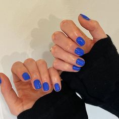 Italy Nails, Blue Gel Nails, Short Gel Nails, Gel Set, Blue Nail Polish, Blue Nail, Shellac Nails