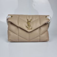 Dark Beige, Leather Shoulder Bag, Tracking Number, Netherlands, Bags Handbags, Saint Laurent, Puffer, Dust Bag, Shoe Accessories