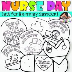 a nurse's day card for the primary classroom to help students practice their writing skills